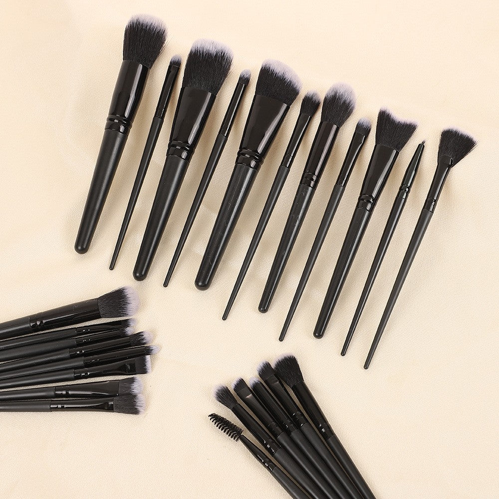 Set de 25 Brochas de Maquillaje Profesionales para Rostro y Ojos