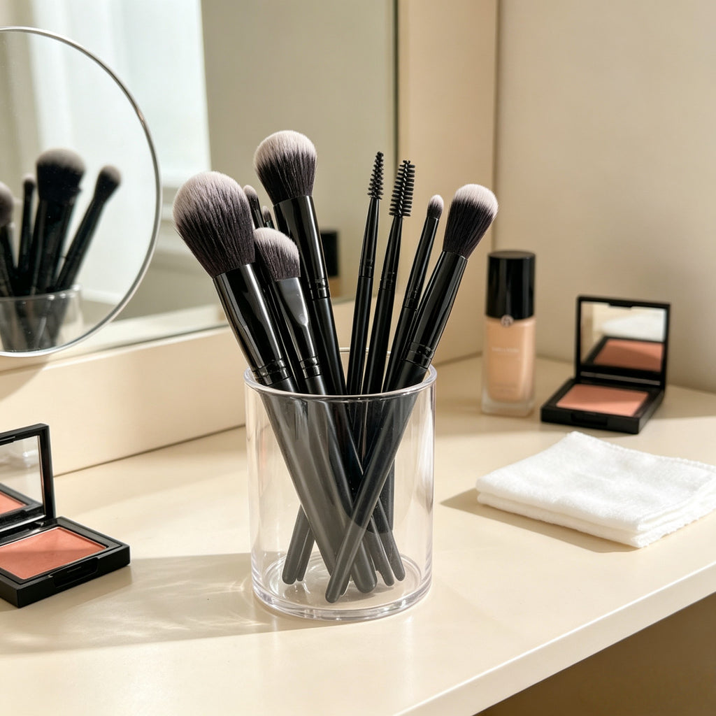 Set de 25 Brochas de Maquillaje Profesionales para Rostro y Ojos
