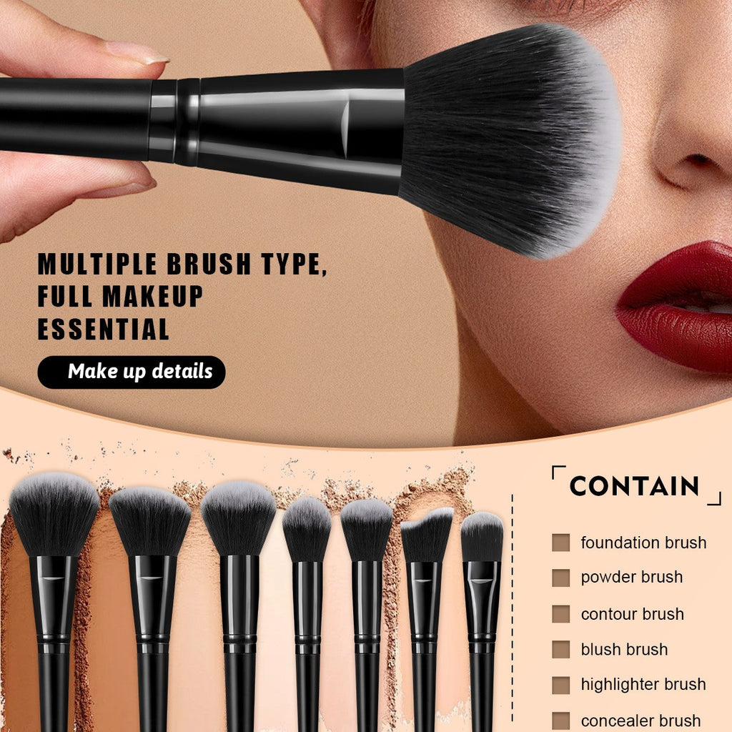 Set de 25 Brochas de Maquillaje Profesionales para Rostro y Ojos