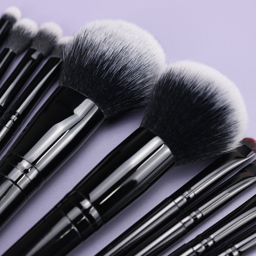 Set de 25 Brochas de Maquillaje Profesionales para Rostro y Ojos